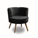 Ver imagem 2 de Kit 2 Poltronas para Sala Decorativa Bela Suede Preto Rover & Beato