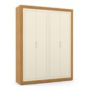 Ver imagem 2 de Dormitório Tutto New 4 Portas, Cômoda 1 Porta, Berço Off White/Freijó com Colchão - Matic Móveis
