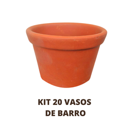 Kit 20un Vaso de Barro 9cm - 3