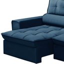 Ver imagem 5 de Sofá Retrátil Reclinável 3 Lugares 220cm Blanches F05 Veludo Azul - Mpozenato