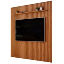 Ver imagem 5 de Painel Ripado para TV 75 pol Sala Quarto 250x240cm Lexa D05 Freijó - Lyam Decor