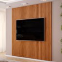 Ver imagem 7 de Painel Ripado para Tv 75 Pol Sala Quarto 250x240cm Lexa D05 Freijó - Lyam Decor