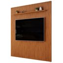 Ver imagem 1 de Painel Ripado para Tv 75 Pol Sala Quarto 250x240cm Lexa D05 Freijó - Lyam Decor