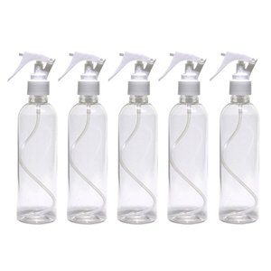 5 Frascos Borrifador Spray 250ml Cilíndrico Alto Mg