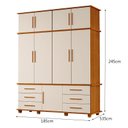 Ver imagem 4 de Guarda Roupa Casal Londres 4 Portas Ambiente Freijó Off White – Luapa Móveis