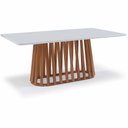Ver imagem 1 de Mesa de Jantar Kimberley com Vidro e Canto Garrafa As-1333/1334