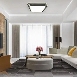 Luminaria Paflon Sobrepor 3 em 1 Controle Remoto Decoraçao Iluminaçao Teto Sala Estar Casa Loja Come - 5