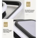 Ver imagem 2 de Luminaria Paflon Sobrepor 3 em 1 Controle Remoto Decoraçao Iluminaçao Teto Sala Estar Casa Loja Come