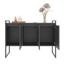 Ver imagem 2 de Armario Industrial 3 Portas Balso Conjunto 2 Peças - Preto Preto