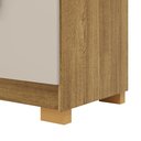 Ver imagem 6 de Cômoda Sapateira Sirius 5 Gavetas 2 Portas - Nature/Fendi Vila Rica
