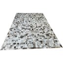 Ver imagem 1 de Tapete de couro cinza natural malhado 2,00x3,00 com bordas