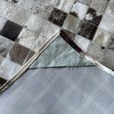 Ver imagem 3 de Tapete de couro cinza natural malhado 2,00x3,00 com bordas