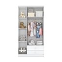 Ver imagem 7 de Guarda Roupa Infantil 3 Portas 2 Gavetas Bala de Menta Branco