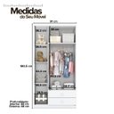 Ver imagem 2 de Guarda Roupa Infantil 3 Portas 2 Gavetas Bala de Menta Branco