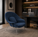 Ver imagem 2 de Poltrona Womb Chair | Suede Azul