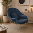 Ver imagem 4 de Poltrona Womb Chair | Suede Azul