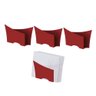 Porta Guardanapo de Mesa Vermelho Buffet Restaurante Bar 10un - 1