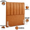 Ver imagem 3 de Cabeceira Cama Box 100 cm Dália W01 Couríssimo Canela - Lyam Decor