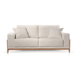 Sofá Living Fixo 3 Lugares Bellagio Linho OffWhite 01T 2,1m - 2