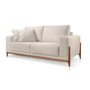Sofá Living Fixo 3 Lugares Bellagio Linho OffWhite 01T 2,1m