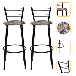 Kit 2 Banquetas para Balcão Bancada Cozinha Bistrô Ilhas Gourmet Bares Banco Flórida Preta - 1