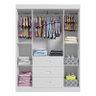 Guarda Roupa Infantil Lívia 4 Portas Branco Brilho - Canaã - 3