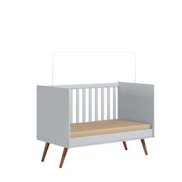 3820 - Berco Mini Cama Q Encanto Retro Cinza Acetinado - 3