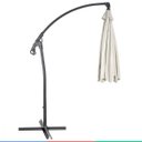 Ver imagem 5 de Ombrelone Guarda Sol Manivela Lateral Retrátil Alumínio 3m Proteção Uv Área Externa Praia Piscina