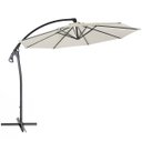 Ver imagem 1 de Ombrelone Guarda Sol Manivela Lateral Retrátil Alumínio 3m Proteção Uv Área Externa Praia Piscina