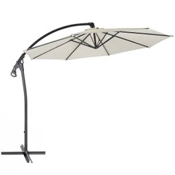 Ombrelone Guarda Sol Manivela Lateral Retrátil Alumínio 3m Proteção Uv Área Externa Praia Piscina - 1