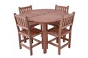 Ver imagem 2 de Mesa Redonda de Madeira Maciça com 4 Cadeiras