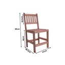 Ver mais imagens de Conjunto em Madeira Maciça Mesa Redonda e 4 Cadeiras