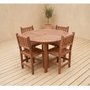 Ver imagem 1 de Mesa Redonda de Madeira Maciça com 4 Cadeiras