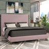 Cama Casal Queen Base Box Pés de Madeira 176cm Otto P05 Veludo Rosê - Lyam Decor - 2