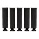 Ver imagem 1 de Kit 5 Pés para Armário de Cozinha Paneleiro Balcão Vap Preto Regulável Gabinete Pia Cozinha