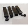 Kit 5 Pés para Armário de Cozinha Paneleiro Balcão Vap Preto Regulável Gabinete Pia Cozinha - 3