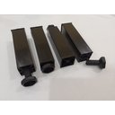 Ver imagem 3 de Kit 5 Pés para Armário de Cozinha Paneleiro Balcão Vap Preto Regulável Gabinete Pia Cozinha