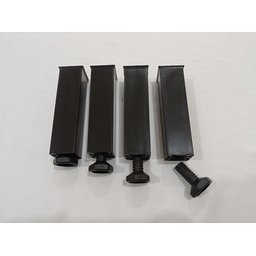 Kit 5 Pés para Armário de Cozinha Paneleiro Balcão Vap Preto Regulável Gabinete Pia Cozinha - 6