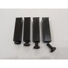 Kit 5 Pés para Armário de Cozinha Paneleiro Balcão Vap Preto Regulável Gabinete Pia Cozinha - 6