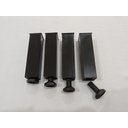 Ver imagem 6 de Kit 5 Pés para Armário de Cozinha Paneleiro Balcão Vap Preto Regulável Gabinete Pia Cozinha