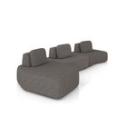 Ver imagem 2 de Sofá 3 Lugares Orgânico com Chaise e 2 Módulos Berlim Bouclê Gf K01 - D’Rossi