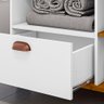 Armário para Banheiro com Rodízios 1 Gaveta Branco Naturalle Tuko Shop Jm - 6