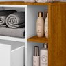Armário para Banheiro com Rodízios 1 Gaveta Branco Naturalle Tuko Shop Jm - 7