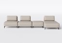 Ver imagem 4 de Sofá Dream Box com Chaise Moderno Modular 3,20m Bege com Courino Terracota - Rede Móveis