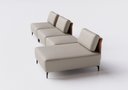Ver imagem 3 de Sofá Dream Box com Chaise Moderno Modular 3,20m Bege com Courino Terracota - Rede Móveis