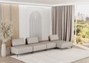 Ver imagem 1 de Sofá Dream Box com Chaise Moderno Modular 3,20m Bege com Courino Terracota - Rede Móveis