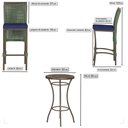 Ver imagem 2 de Mesa Bistrô e 2 Banquetas Roma Marrom Corda Náutica Estofado 10 Trama Original