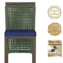 Ver imagem 3 de Mesa Bistrô e 2 Banquetas Roma Marrom Corda Náutica Estofado 10 Trama Original
