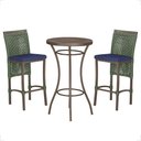 Ver imagem 1 de Mesa Bistrô e 2 Banquetas Roma Marrom Corda Náutica Estofado 10 Trama Original