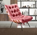 Ver imagem 2 de Poltrona Costela Cor:Suede Rosa 280